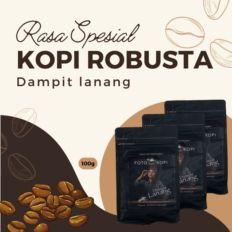 

Kopi Bubuk Robusta Dampit Lanang 100g Alami