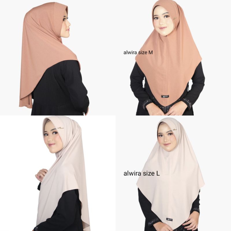 ALWIRA SIZE XL,L,M hijab  jersey super, jilbab alwira size L kerudung alwira