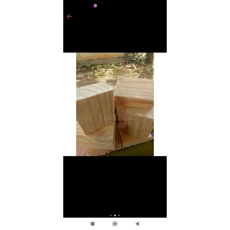 balok kubus kayu jati belanda 10x7,5x3 cm