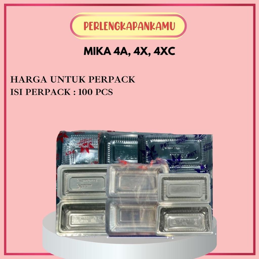 Plastik Mika Kue Ukuran 4A Isi 100pcs / Mika Kotak Makanan / Box Mika Kue Bolu / Tempat Kemasan maka