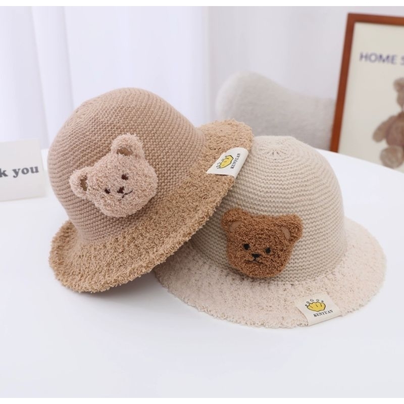 Topi Anak / Topi Bayi / Topi Bear / Topi Beruang / Topi Fashion / Topi Korea / Topi