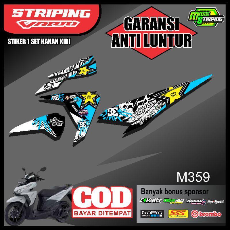 Stiker sticker setiker striping setriping steriping motor honda Vario Led 125 / 150 cc ISS CBS lis list pollet variasi scotlite skotlet semi full body bodi M359 BICA COD BAYAR DITEMPAT MURAH KEREN POLOS SIMPEL TERBARU TERLARIS AKSESORIS MODIF NEW U188