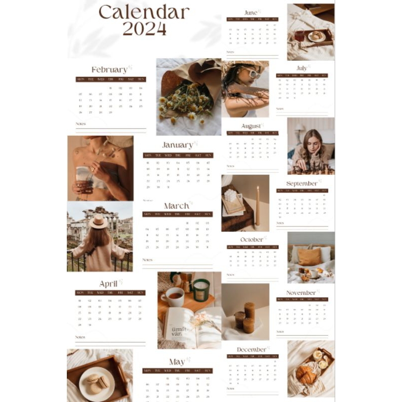 

kalender meja aesthetic Custom