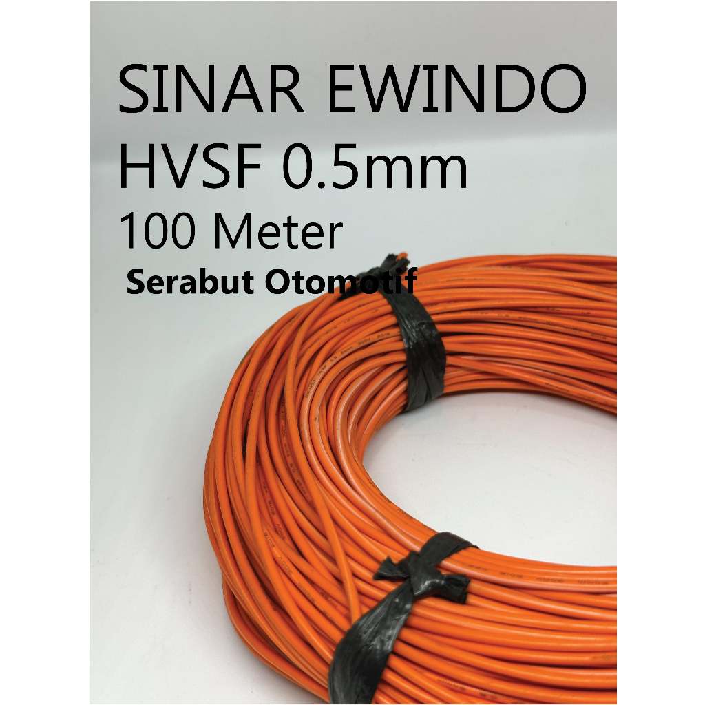 Kabel HVSF 0.5 Sinar 100 Meter Orange Ewindo Serabut Otomotif