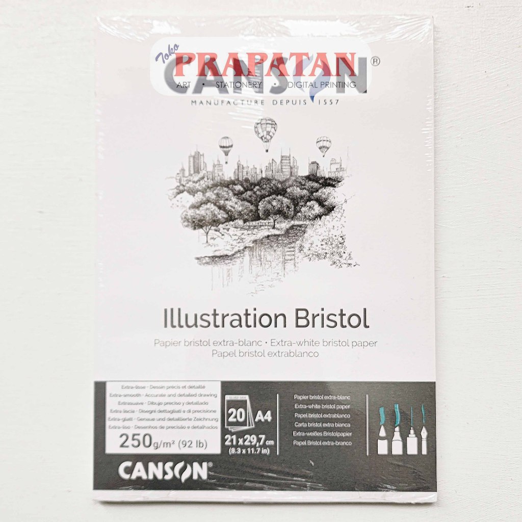 

Canson Illustration Bristol A4 Sketchbook Extra White Bristol Paper | Buku Gambar