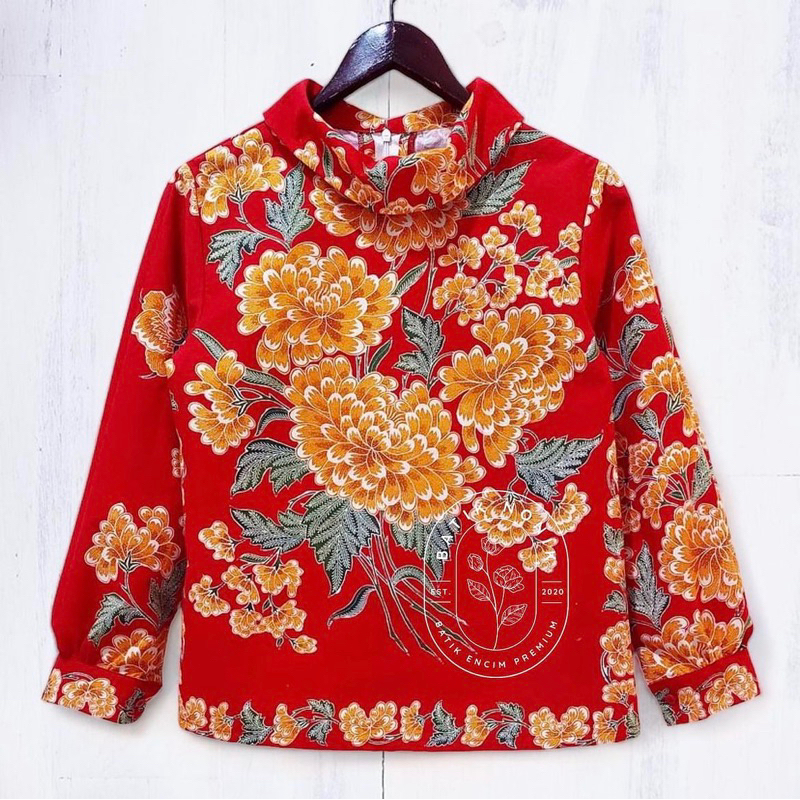 BATIK NONIK blouse batik encim baju imlek custom atasan modern batik cap