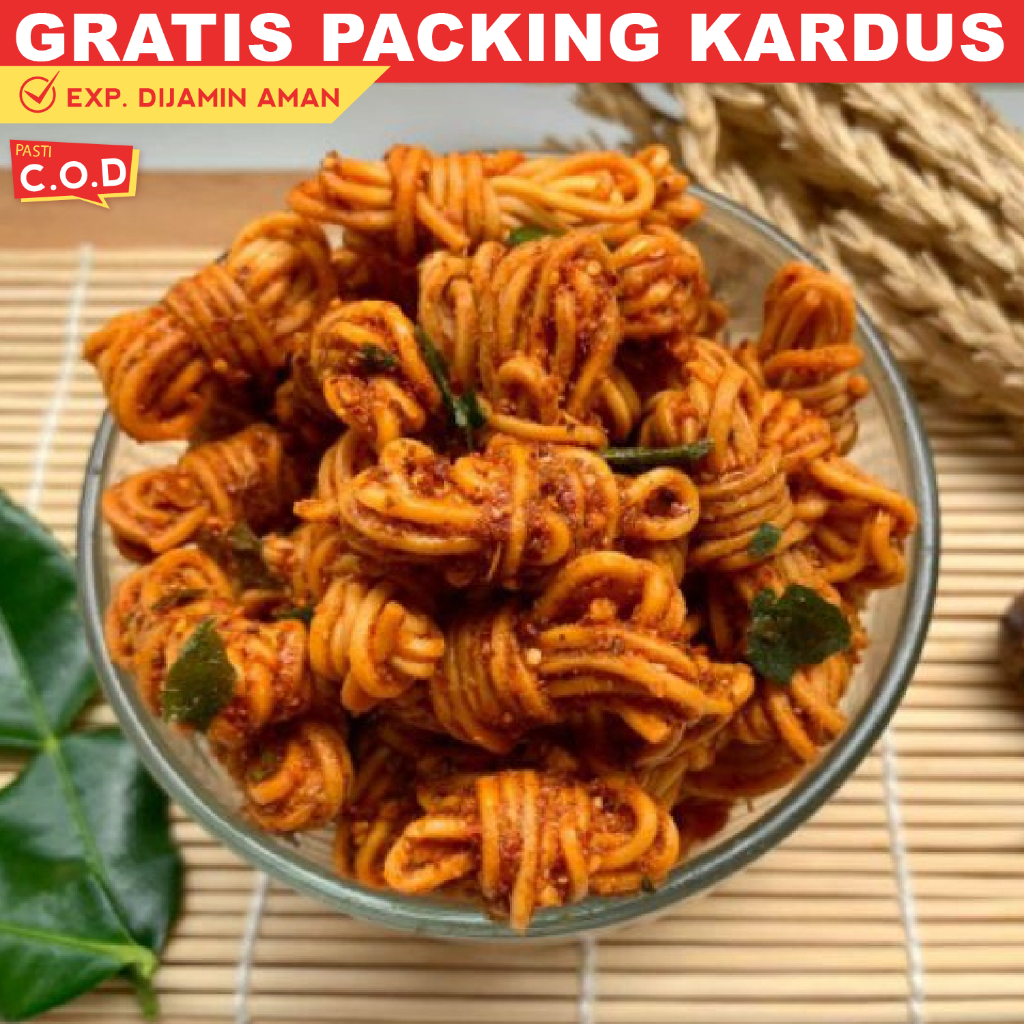 

MIE GULUNG 1 kg mie uwel pedas daun jeruk milung mie lilit snack kiloan makanan ringan cemilan camilan jajanan