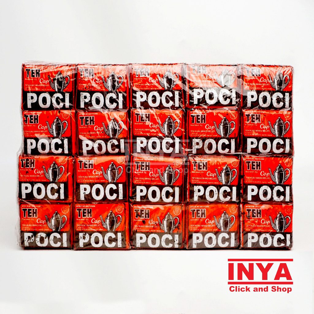 

Teh Cap Poci Teh Hijau Wangi Melati Poci Coklat 100x8gr PACK - Daun Teh - Tea