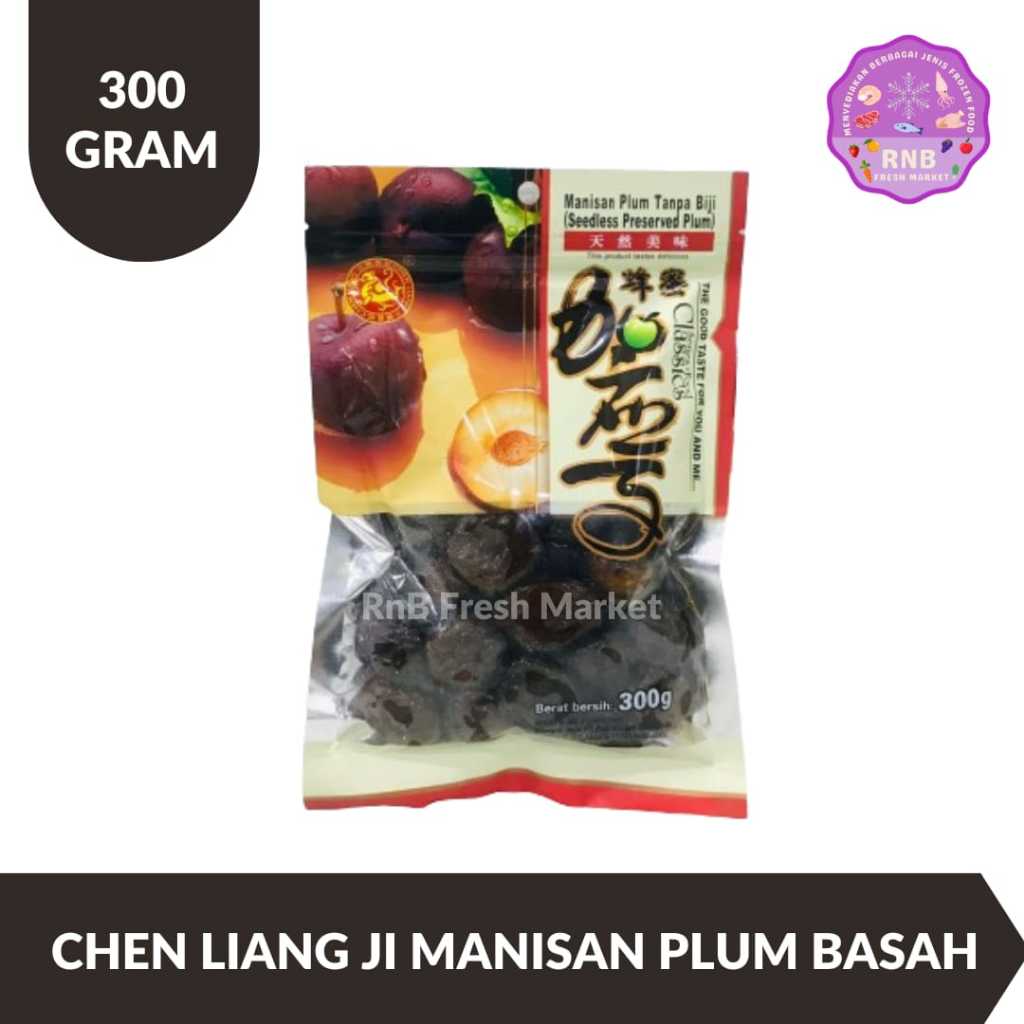 

Chen Liang Ji Manisan Plum Hitam Basah Tanpa Biji Netto 300 Gram