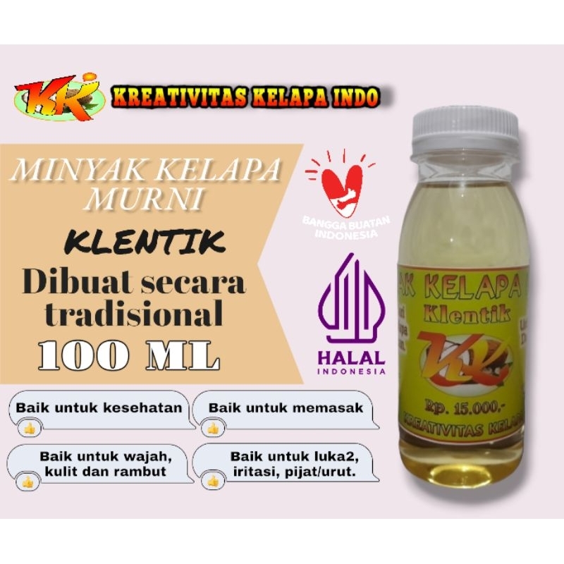 

minyak kelapa murni | minyak klentik, kelentik | 100ml
