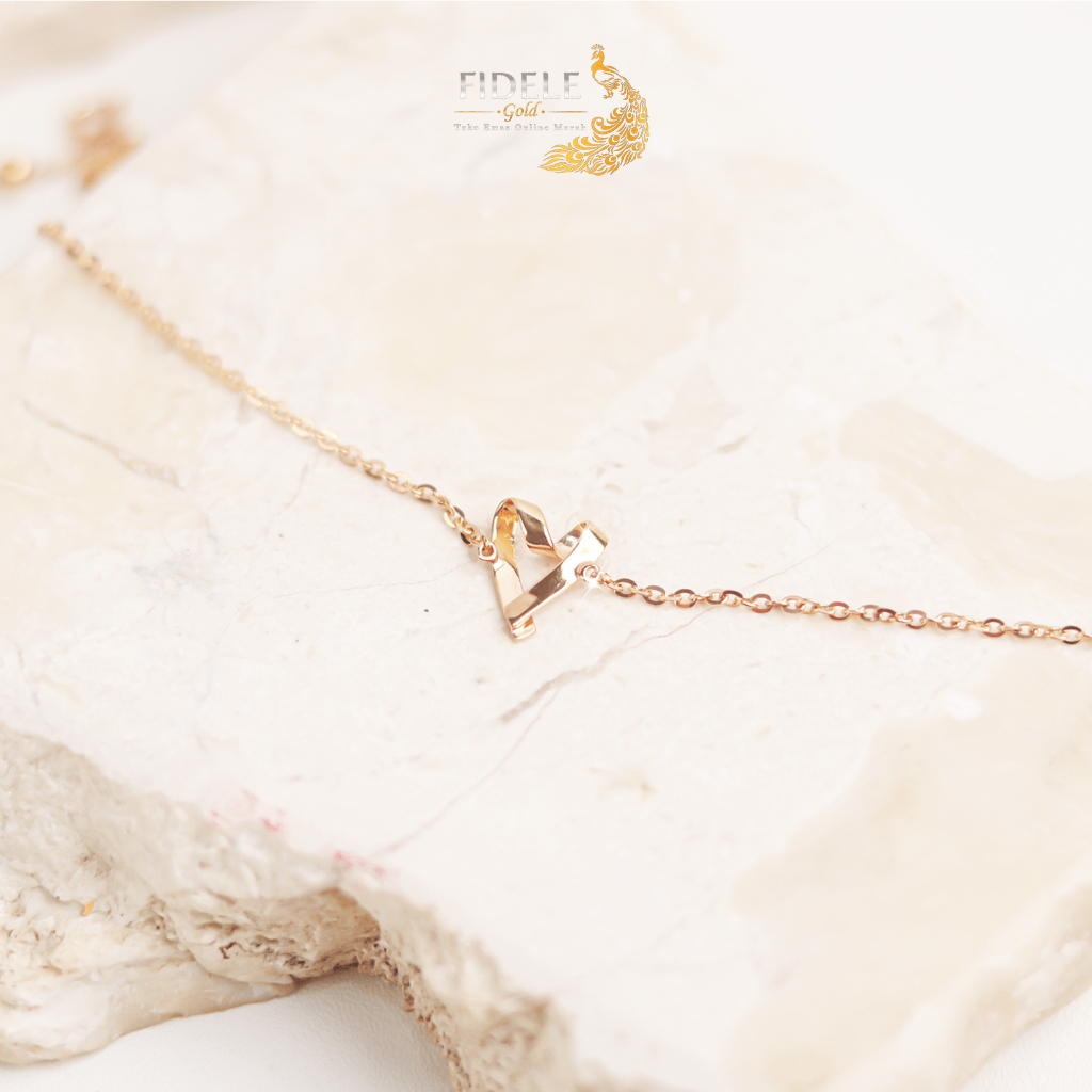 Gelang Hati Fashion Terbaru Gelang Love Emas Asli Kadar Muda 375