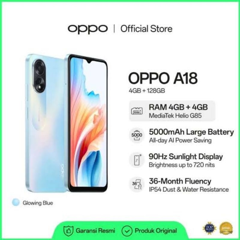 NEW OPPO A18 Ram 8 Rom 128