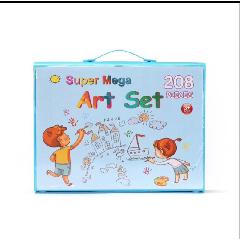 

Crayon Anak Lengkap 208pcs Set Alat Menggambar Melukis Anak-anak Crayon Cat Air Pensil Portable