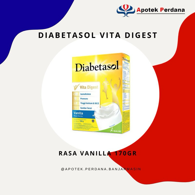 

Susu Diabetasol Vita Digest Rasa Vanila/Cokelat 170gr