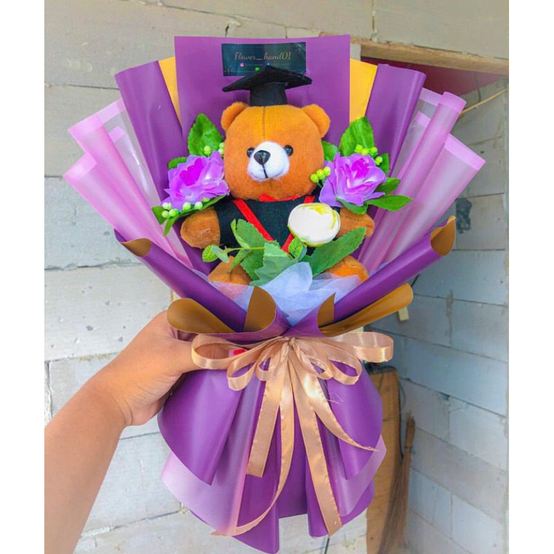 BUKET BONEKA BEAR WISUDA REQUES UNTUK CEWEK/COWOK MURAH