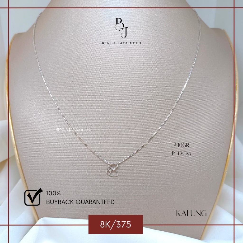 Kalung Anak Italy Santa Koye Kucing Emas Putih 8K/375