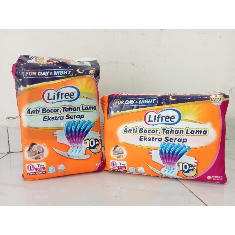 Lifree Popok Pampers Pispot Diapers Dewasa Orang Tua Sekali Pakai Perekat M8, L7, L16