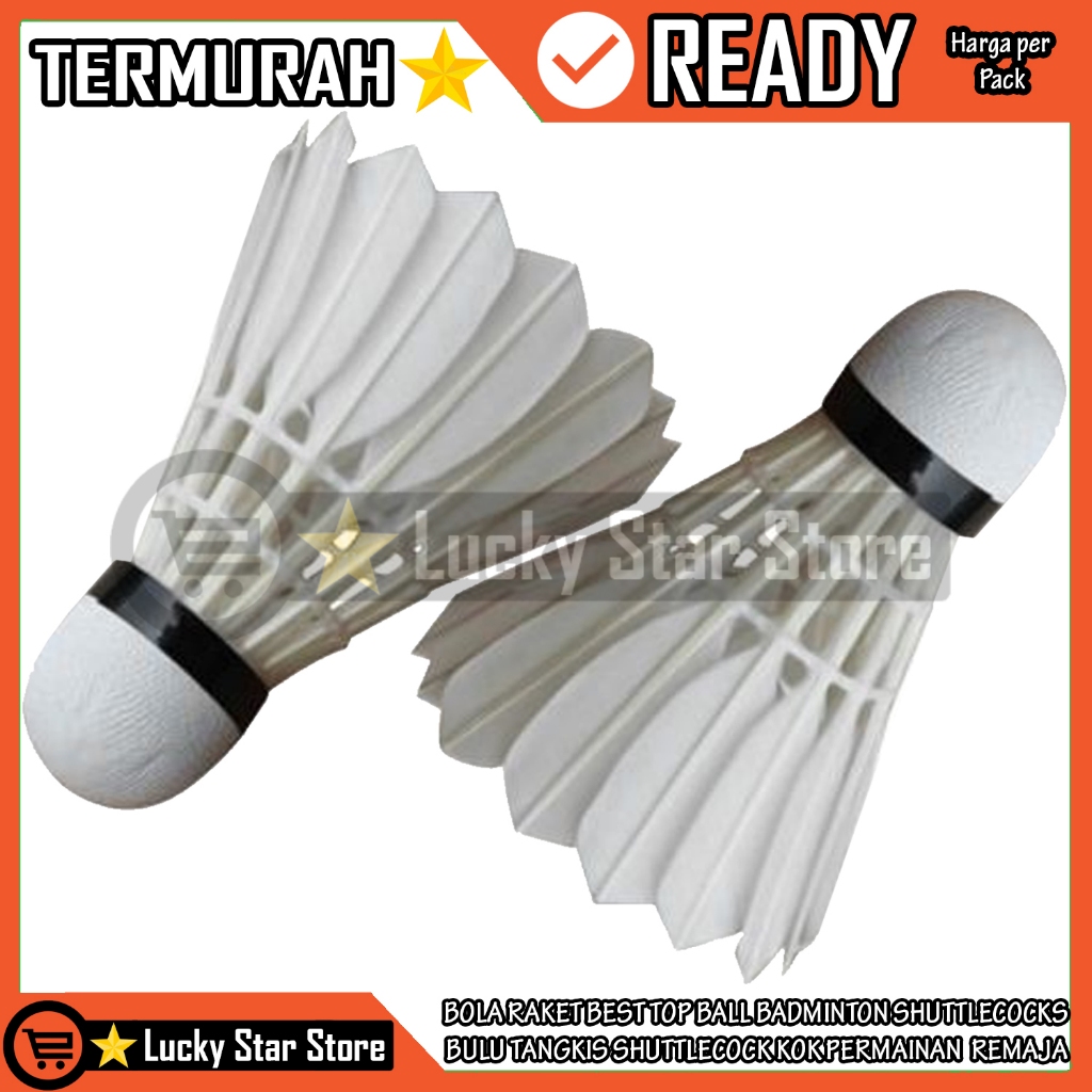 Bola Badminton Slop Isi 12 PCS Shuttlecocks Bulu Tangkis Tepuk Angsa Gabus Shuttlecocks Raket  Reket