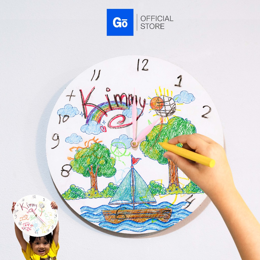 Jam Dinding Prakarya Menggambar Praktek Seni DIY gambar anak