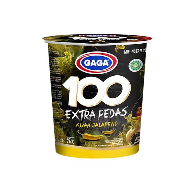 

GAGA 100 Extra Pedas Mie Instan Cup Kuah Jalapeno 75 g