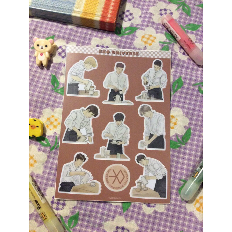 Sticker Illustrasi idol boy group girl group kpop