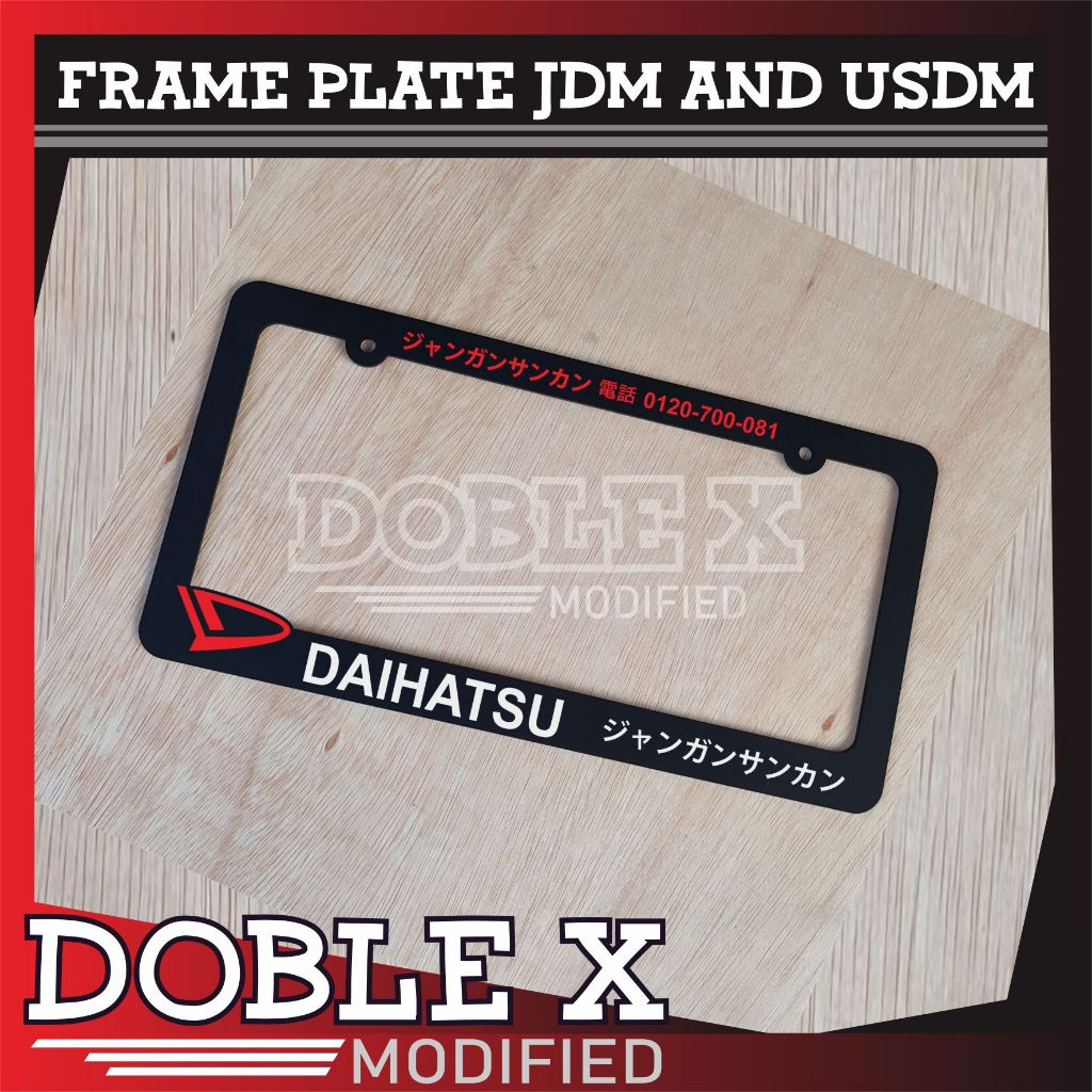 FRAME LICENSE PLAT CUSTOME JDM FUN DAIHATSU KANJI