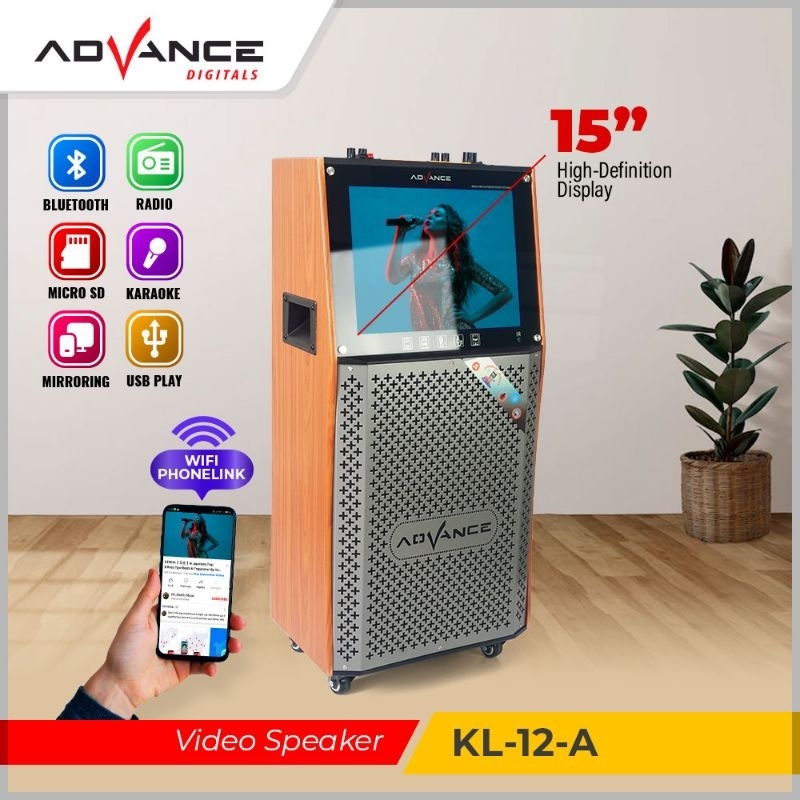 Speaker Portable+LCD  KL-12A Advance 2mic+remote