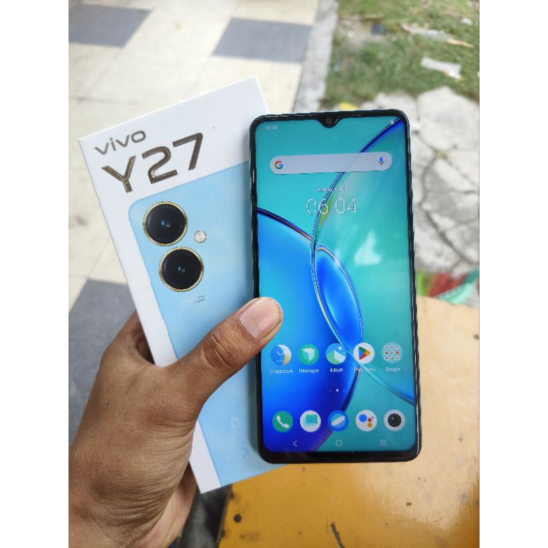 vivo y27 6/128 second lengkap mulus normal