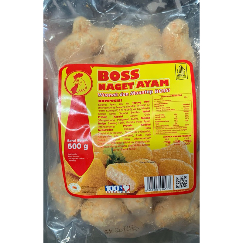 

BOSS NAGET AYAM / WUENAK DAN MANTAP BOSS /pack 500gr