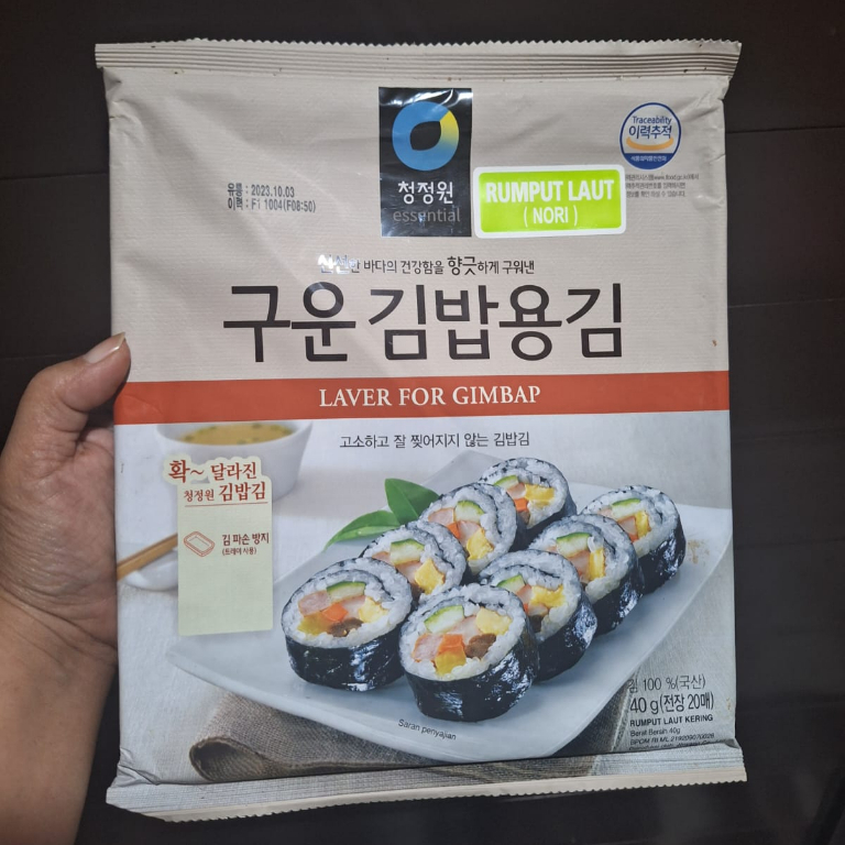 

CHUNG JUNG ONE DAESANG RUMPUT LAUT NORI LAVER FOR GIMBAB GIMBAP 40gr // SUSHI NORI MAMASUKA 115gr
