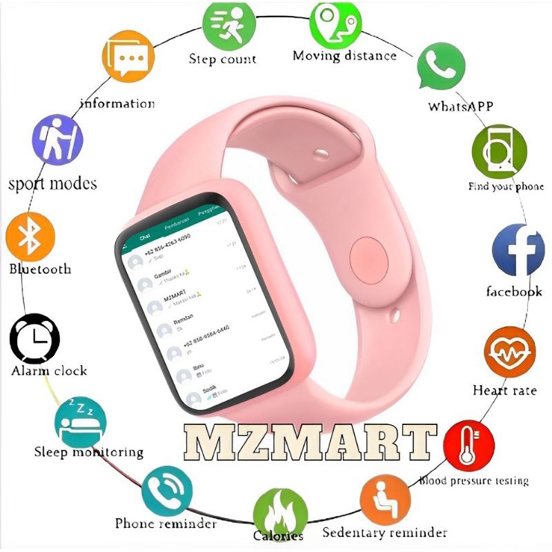 SMARTWATCH ANDROID 4g IP67 Y68 JAM TANGAN PINTAR ANTI AIR PRIA Wanita WHATSAPP