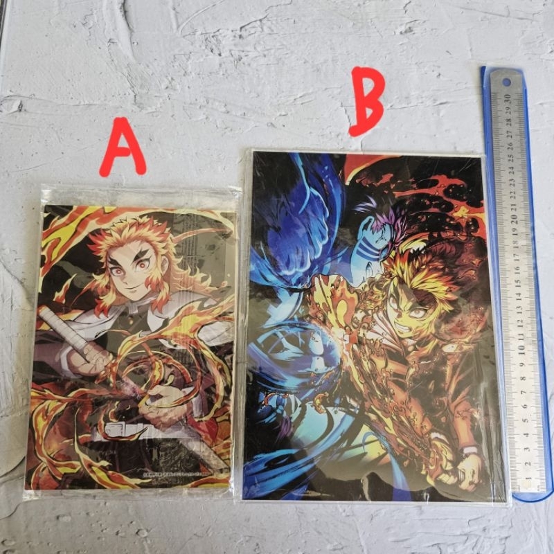 merch acrylic panel stand kimetsu no yaiba mugen train akaza rengoku