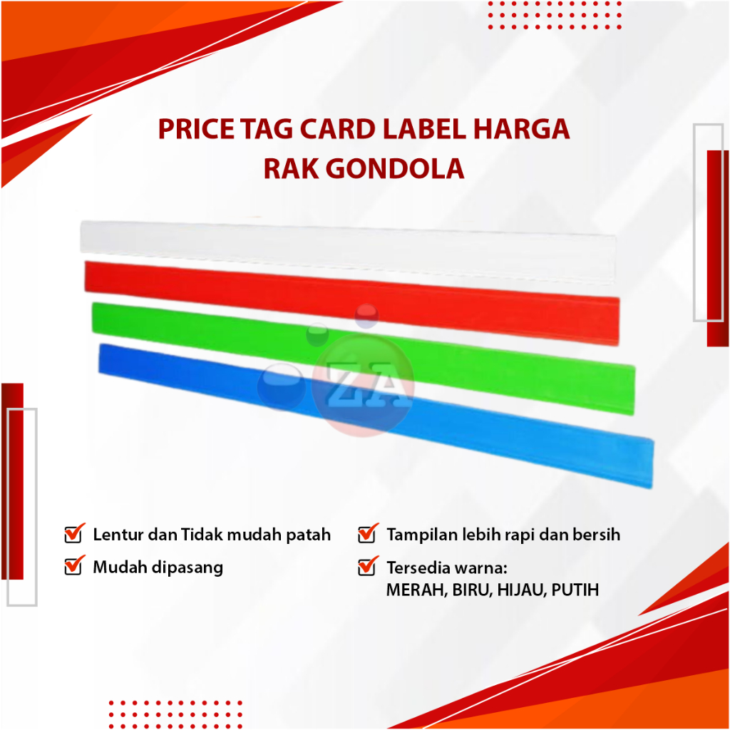 Price Tag Label Harga Rak Gondola Toko Minimarket Supermarket Panjang 89cm