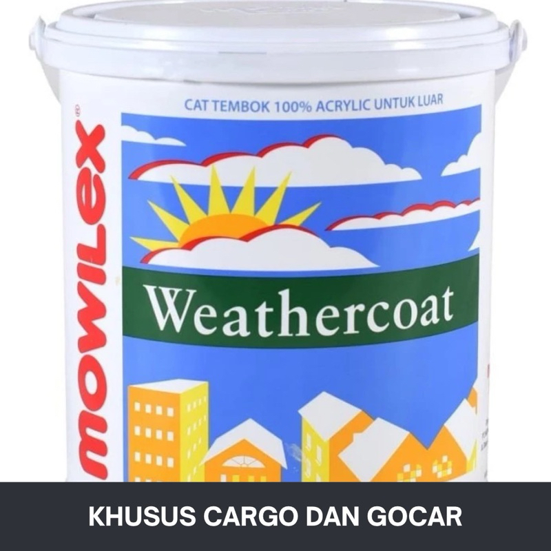 Cat Tembok Exterior Mowilex Weathercoat 20 liter WHITE W-1501/ Cargo dan Instant Car