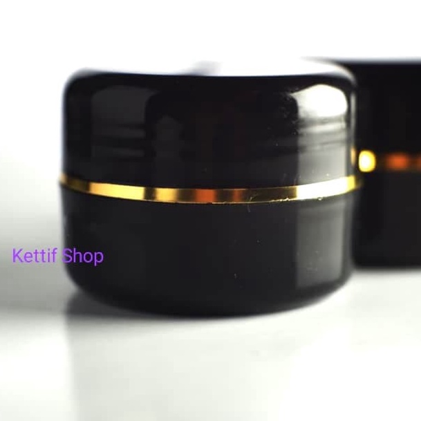 Pot cream 125gr hitam list gold