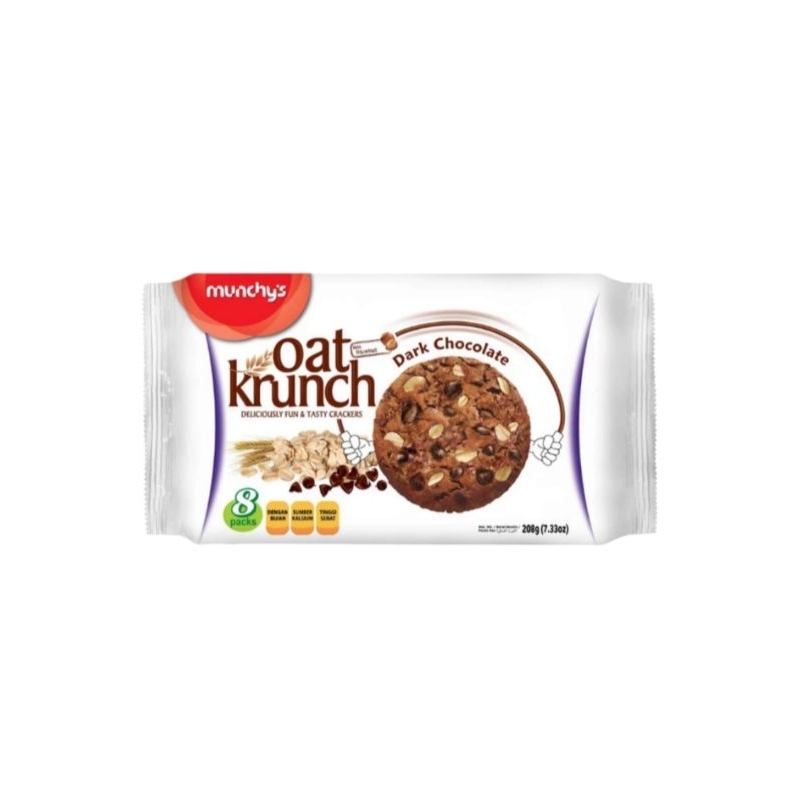 

Munchys Oat Krunch Dark Chocolate 208g isi 8 pack