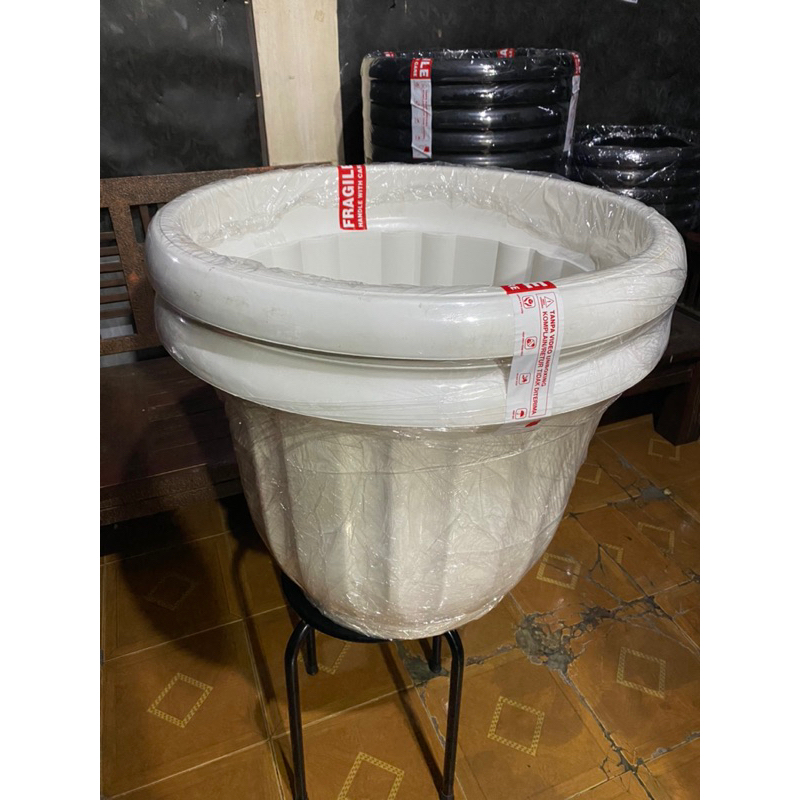 pot tanaman besar 60 cm putih untuk tambulampot / pot jumbo