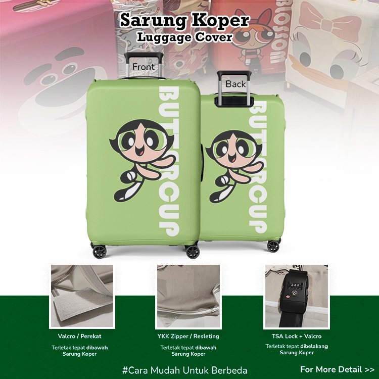Buttercup The Powerpuff Girls - Sarung Koper/Luggage Cover / Pelindung