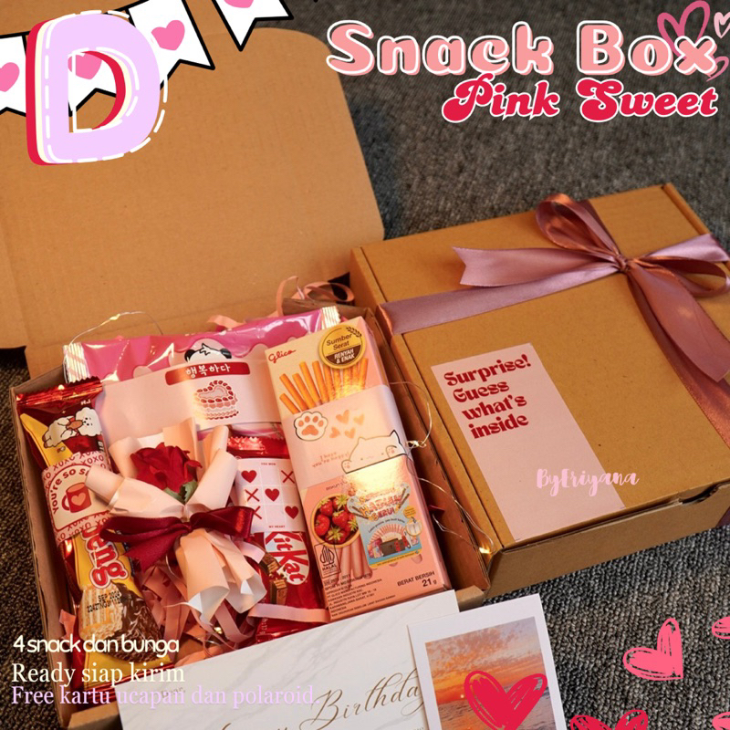 Hampers Snack Box Set Kado Jajan Makanan Minuman Makanan Ringan Ulang Tahun Valentine Wisuda