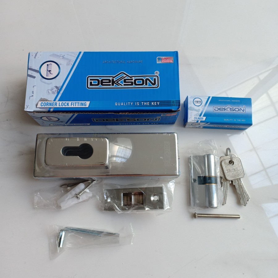 DEKSON CORNER LOCK FITTING kunci pintu kaca US 10