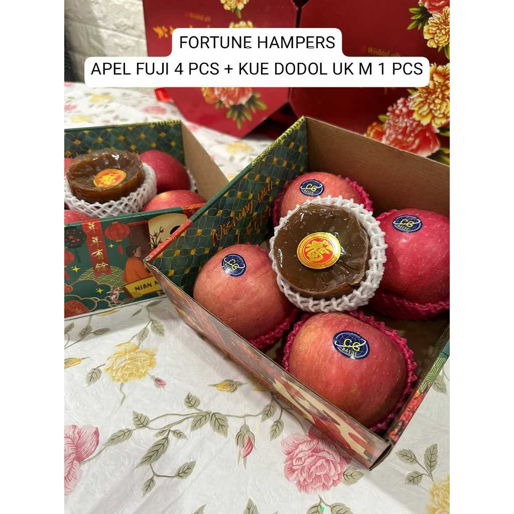 

HAMPERS CNY IMLEK. GIFT HEMAT. APEL FUJI RED. KUE DODOL. MIX PARCEL.