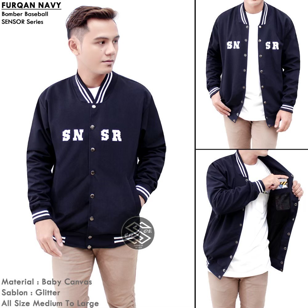 SNSR - Jaket Bomber Baseball SENSOR / Jaket Baseball Pocket / Jaket Bomber Varsity