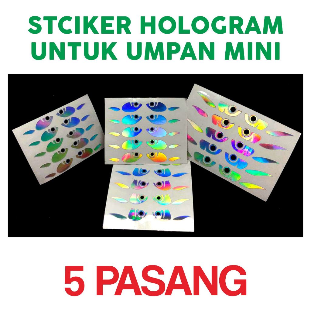 Stiker hologram untuk umpan minnow stickbait micro jig
