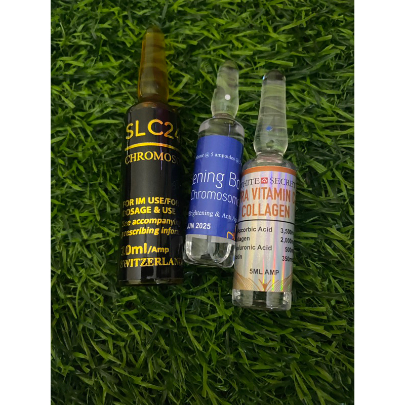 PAKET slc platinum chromosom + booster whitening / booster infus pemula / dosis rendah