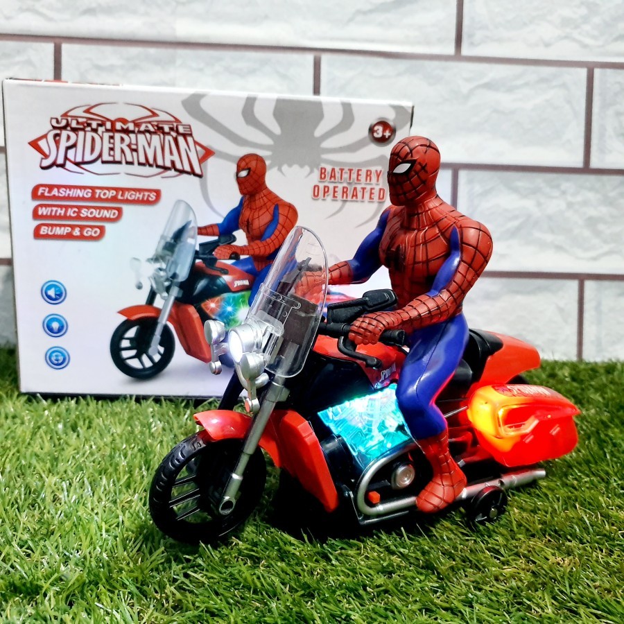 mainan motor spiderman bump go anak edukatif - mainan motor anak