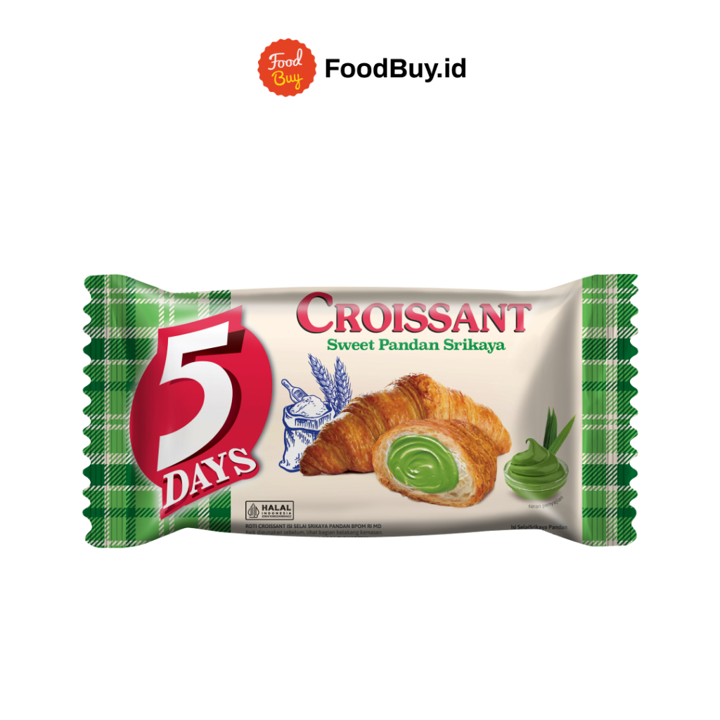 

5 Days Croissant Sweet Pandan Srikaya 60 gr