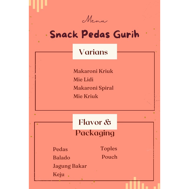 

zia homemade (snack pedas gurih)