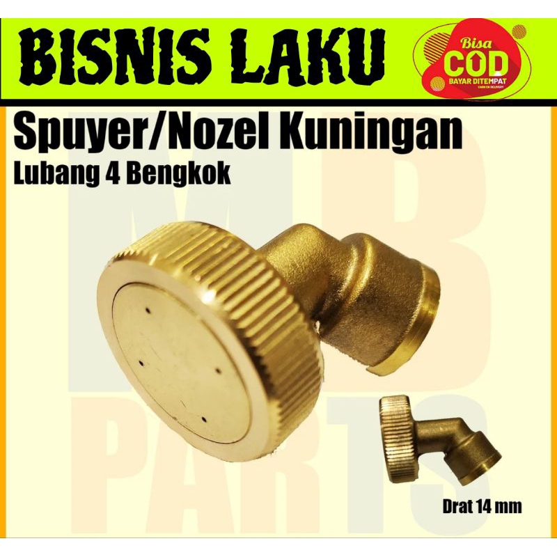 NOZLE KUNINGAN LUBANG 4 TAIWAN/ Spuyer Kabut / Nozel Sprayer Tangki Elektrik Kuningan Lubang 4