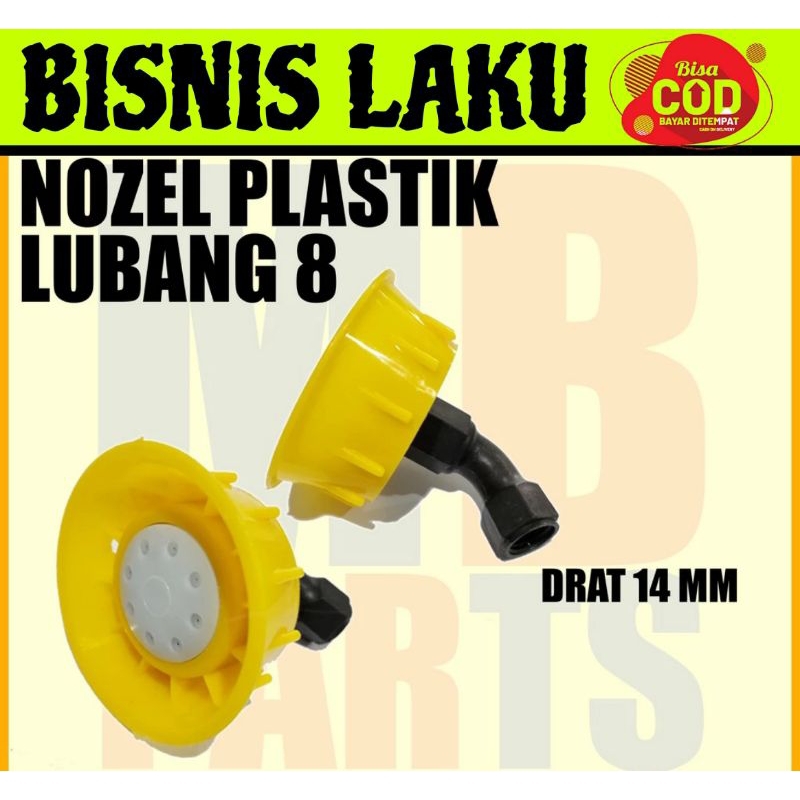 NOZLE MANGKOK LUBANG 8 PLASTIK/ NOZZLE / NOZEL SPRAYER PLASTIK LUBANG 8