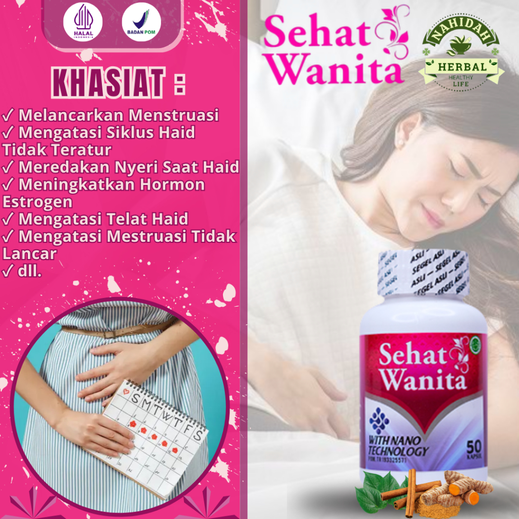 Obat Siklus Haid Tidak Teratur, Obat Telat Haid, Obat Pelancar Haid, Obat Nyeri Saat Menstruasi, Tel